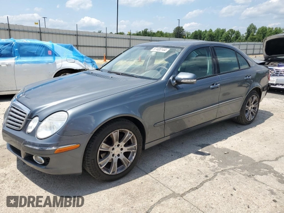 2009 Mercedes-Benz E-Class Luxury 3.5L with VIN WDBUF56X09B376277, listed as a Copart auction lot 57485144 with 129,127 mi miles and Salvage Title. Bid and sale history available at carsss.com. Image 1.
