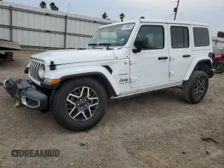 2024 Jeep Wrangler Sahara with VIN 1C4PJXEN8RW120731, listed as a Copart auction lot 43190675 with 17,836 mi miles and Salvage Title. Bid and sale history available at carsss.com. Image 1.