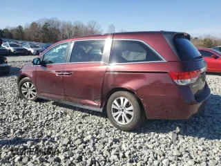 2016 Honda Odyssey EX-L with VIN 5FNRL5H65GB019868, listed as a Copart auction lot 46218155 with 150,714 mi miles and Salvage Title. Bid and sale history available at DreamBid. Image 2.