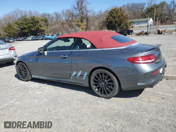 2018 Mercedes-Benz C 43 AMG with VIN WDDWK6EB5JF672965, listed as a Copart auction lot 47957245 with 23,535 mi miles and Salvage title. Bid and sale history available at DreamBid. Image 2.