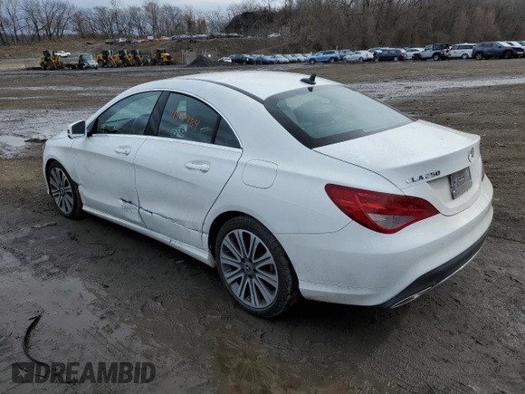 2018 Mercedes-Benz CLA 250 with VIN WDDSJ4EB1JN671050, listed as a Copart auction lot 41931784 with 66,515 mi miles and . Bid and sale history available at DreamBid. Image 2.
