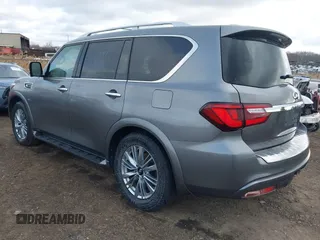 2019 Infiniti QX80 LUXE with VIN JN8AZ2ND2K9850698, listed as a IAAI auction lot 42044915 with 58,073 mi miles. Bid and sale history available at carsss.com. Image 3.