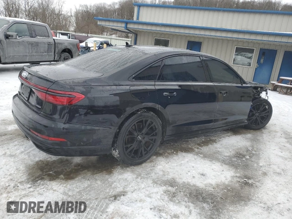 2020 Audi A8 L with VIN WAU8EAF81LN012430, listed as a Copart auction lot 45281825 with 36,190 mi miles and Salvage Title. Bid and sale history available at carsss.com. Image 3.