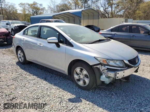 2014 Honda Civic Sedan LX with VIN 19XFB2F57EE084951, listed as a Copart auction lot 50713245 with 200,727 mi miles and Salvage Title. Bid and sale history available at carsss.com. Image 4.