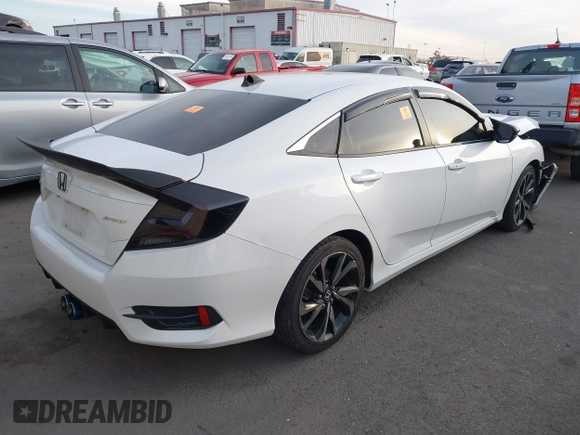 2020 Honda Civic Sedan Sport with VIN 2HGFC2F84LH501789, listed as a IAAI auction lot 41391616 with 54,426 mi miles. Bid and sale history available at carsss.com. Image 4.