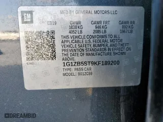2019 Chevrolet Malibu LS with VIN 1G1ZB5ST9KF189200, listed as a Copart auction lot 47604375 with 38,048 mi miles and Salvage Title. Bid and sale history available at carsss.com. Image 13.