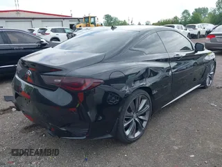 2018 Infiniti Q60 Red Sport 400 with VIN JN1FV7EL7JM631445, listed as a IAAI auction lot 42244030 with 42,121 mi miles and . Bid and sale history available at DreamBid. Image 4.