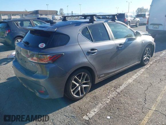 2016 Lexus CT 200h with VIN JTHKD5BH4G2258564, listed as a IAAI auction lot 41858667 with 94,537 mi miles and . Bid and sale history available at carsss.com. Image 4.