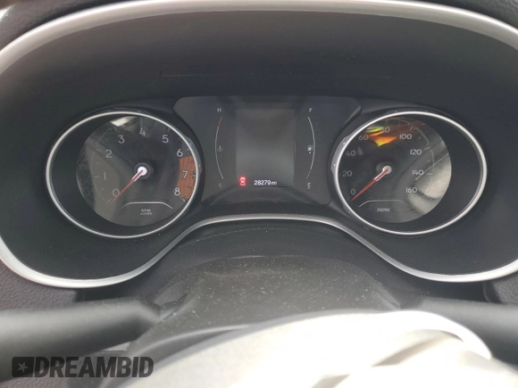 2021 Jeep Compass Altitude with VIN 3C4NJCBB7MT509188, listed as a Copart auction lot 57507125 with 28,279 mi miles and Non repairable. Bid and sale history available at DreamBid. Image 9.