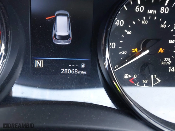2020 Nissan Rogue SV with VIN JN8AT2MV8LW114301, listed as a IAAI auction lot 41601591 with 28,068 mi miles. Bid and sale history available at carsss.com. Image 15.