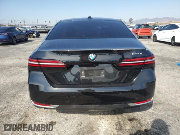 2024 BMW 5 Series 530i with VIN WBA43FJ09RCS15203, listed as a Copart auction lot 42549495 with 22,920 mi miles and Salvage title. Bid and sale history available at DreamBid. Image 6.