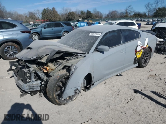 2022 Dodge Charger Scat Pack with VIN 2C3CDXGJ5NH161802, listed as a Copart auction lot 54876795 with 52,837 mi miles and Salvage Title. Bid and sale history available at carsss.com. Image 1.