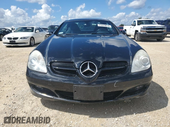 2007 Mercedes-Benz SLK-Class 3.0L with VIN WDBWK54F07F144234, listed as a Copart auction lot 73979814 with 82,167 mi miles and Salvage Title. Bid and sale history available at carsss.com. Image 5.