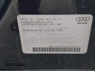 2012 Audi Q5 Premium Plus with VIN WA1LFAFP5CA052674, listed as a IAAI auction lot 42341126 with 151,991 mi miles and . Bid and sale history available at DreamBid. Image 9.