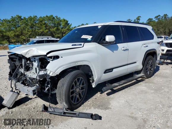2023 Toyota Sequoia SR5 with VIN 7SVAAAAA4PX002324, listed as a Copart auction lot 81183314 with 40,964 mi miles and Salvage Title. Bid and sale history available at carsss.com. Image 1.