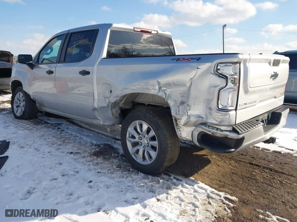 2021 Chevrolet Silverado 1500 Custom with VIN 3GCPYBEK3MG279832, listed as a IAAI auction lot 41510526 with 47,967 mi miles. Bid and sale history available at carsss.com. Image 3.