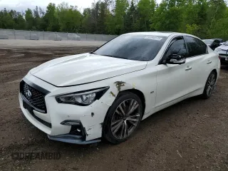 2020 Infiniti Q50 Luxe with VIN JN1EV7AR7LM255287, listed as a Copart auction lot 55784175 with 78,223 mi miles and Clean title. Bid and sale history available at DreamBid. Image 1.