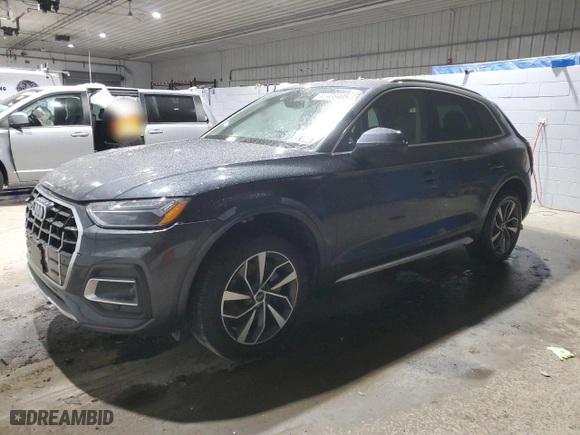 2021 Audi Q5 Premium with VIN WA1AAAFYXM2079279, listed as a Copart auction lot 41403405 with 20,520 mi miles and Salvage Title. Bid and sale history available at carsss.com. Image 1.