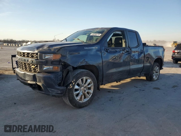 2020 Chevrolet Silverado 1500 Custom with VIN 1GCRWBEH7LZ336938, listed as a Copart auction lot 52101245 with 243,342 mi miles and Salvage Title. Bid and sale history available at carsss.com. Image 1.