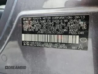 2014 Lexus IS 250 с VIN JTHBF1D28E5015637, выставлен на аукционе Copart как лот 61057115 с пробегом 55 481 миль миль и Списание • Salvage title. История ставок и продаж доступна на DreamBid. Изображение 12.