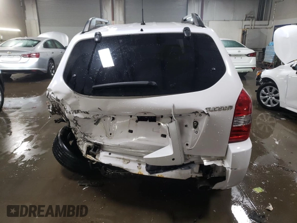 2008 Hyundai Tucson GLS with VIN KM8JM12B88U815558, listed as a Copart auction lot 41873865 with 194,378 mi miles and Salvage Title. Bid and sale history available at DreamBid. Image 6.