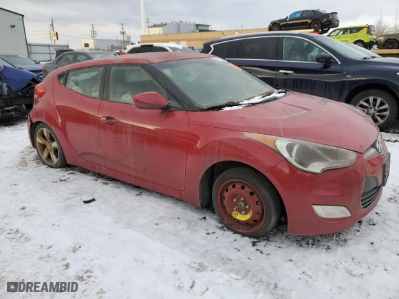 2013 Hyundai Veloster w/Gray Int with VIN KMHTC6AD5DU138393, listed as a Copart auction lot 85813394 with 0 mi miles and Clean Title. Bid and sale history available at carsss.com. Image 4.