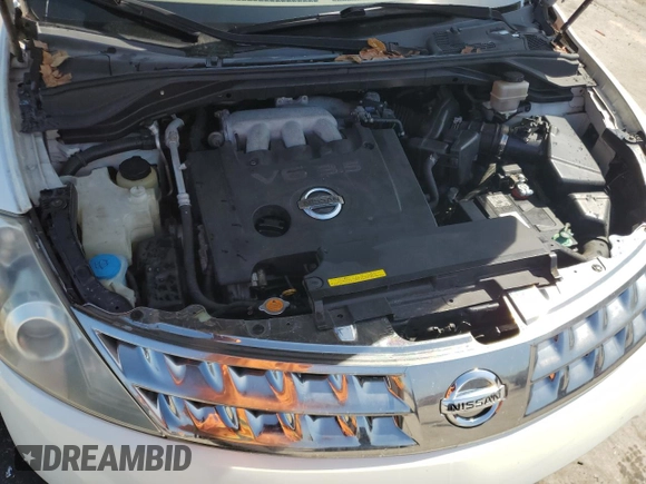 2006 Nissan Murano SL with VIN JN8AZ08T76W425816, listed as a Copart auction lot 47011795 with 254,473 mi miles and Salvage Title. Bid and sale history available at DreamBid. Image 12.