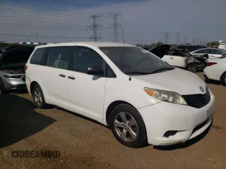 2013 Toyota Sienna L with VIN 5TDZK3DC7DS330924, listed as a Copart auction lot 75035774 with 153,550 mi miles and Salvage Title. Bid and sale history available at carsss.com. Image 4.