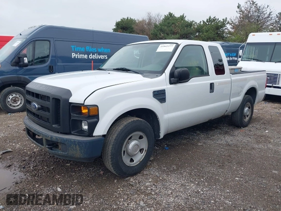 2008 Ford Super Duty F-250 SRW XL with VIN 1FTNX20568EE42238, listed as a IAAI auction lot 41842277 with 180,699 mi miles. Bid and sale history available at carsss.com. Image 2.