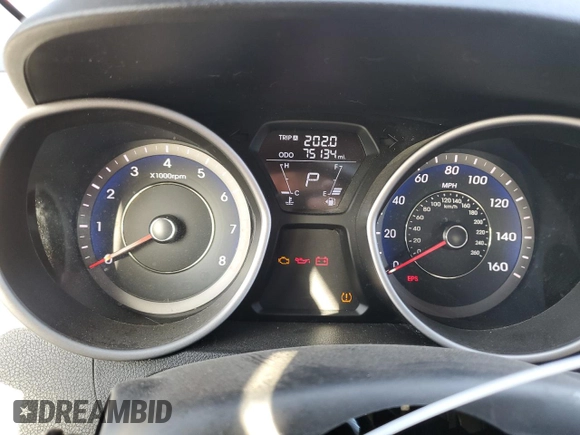 2013 Hyundai Elantra Coupe GS with VIN KMHDH6AE7DU006055, listed as a Copart auction lot 83634104 with 75,134 mi miles and Clean Title. Bid and sale history available at carsss.com. Image 9.