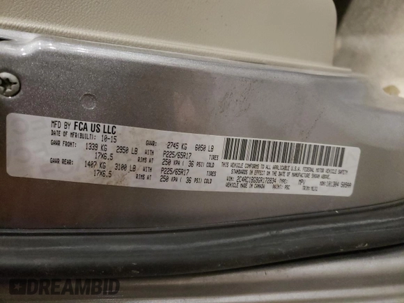 2016 Chrysler Town & Country Touring with VIN 2C4RC1BG9GR172834, listed as a Copart auction lot 51060625 with 153,173 mi miles and Salvage Title. Bid and sale history available at carsss.com. Image 13.