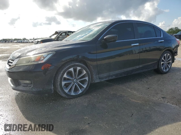 2015 Honda Accord Sport with VIN 1HGCR2F58FA186103, listed as a Copart auction lot 55745085 with 157,599 mi miles and Salvage Title. Bid and sale history available at DreamBid. Image 1.