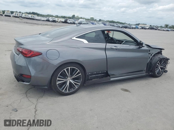 2018 Infiniti Q60 Luxe with VIN JN1EV7EL3JM392486, listed as a Copart auction lot 63526845 with 86,749 mi miles and Salvage title. Bid and sale history available at DreamBid. Image 3.