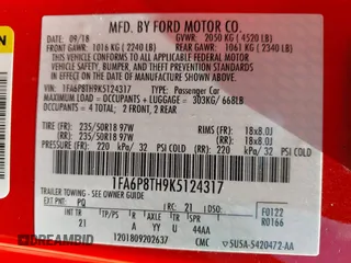 2019 Ford Mustang EcoBoost z VIN 1FA6P8TH9K5124317, wystawiony jako IAAI lot #42627934 z przebiegiem 39 869 mil mil oraz . Historia ofert i sprzedaży dostępna na DreamBid. Obrazek 9.