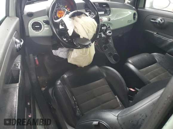 2012 FIAT 500 Sport with VIN 3C3CFFBR9CT106050, listed as a Copart auction lot 58928775 with 201,074 mi miles and Salvage title. Bid and sale history available at DreamBid. Image 8.