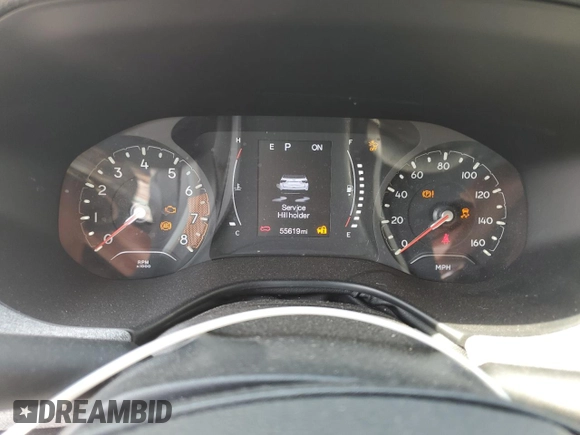 2022 Jeep Compass Latitude with VIN 3C4NJCBB5NT137027, listed as a Copart auction lot 52569835 with 55,619 mi miles and Salvage title. Bid and sale history available at DreamBid. Image 9.