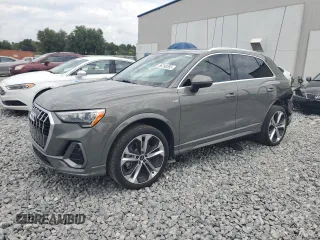 2021 Audi Q3 S line Premium with VIN WA1DECF39M1072069, listed as a Copart auction lot 56298265 with 35,763 mi miles and Salvage title. Bid and sale history available at DreamBid. Image 1.