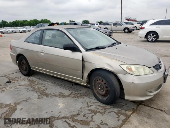 2004 Honda Civic LX with VIN 1HGEM22504L042804, listed as a Copart auction lot 55360395 with 0 mi miles and Clean Title. Bid and sale history available at carsss.com. Image 4.