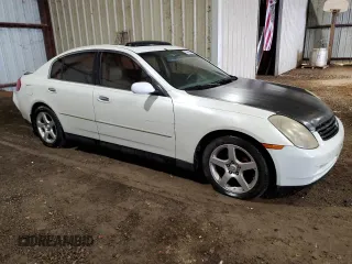 2004 Infiniti G35 w/Leather with VIN JNKCV51E04M607356, listed as a Copart auction lot 64866484 with 218,959 mi miles and Salvage Title. Bid and sale history available at DreamBid. Image 4.