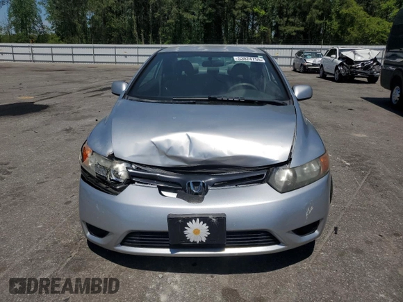 2008 Honda Civic Cpe LX with VIN 2HGFG12668H533850, listed as a Copart auction lot 53074755 with 106,093 mi miles and Salvage Title. Bid and sale history available at carsss.com. Image 5.