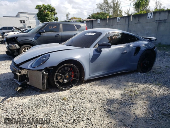 2023 Porsche 911 Turbo with VIN WP0AD2A94PS257369, listed as a Copart auction lot 48727904 with 6,700 mi miles. Bid and sale history available at carsss.com. Image 1.