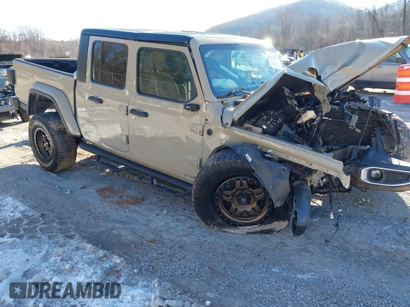 2020 Jeep Gladiator Overland with VIN 1C6HJTFG4LL169647, listed as a IAAI auction lot 41339933 with 85,246 mi miles and . Bid and sale history available at DreamBid. Image 1.