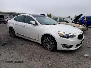 2015 Kia Cadenza Premium with VIN KNALN4D78F5179698, listed as a Copart auction lot 72376684 with 100,944 mi miles and Salvage Title. Bid and sale history available at carsss.com. Image 4.