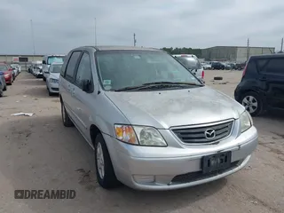 2001 Mazda MPV DX with VIN JM3LW28Y710184668, listed as a IAAI auction lot 41549211 with 1 mi miles. Bid and sale history available at carsss.com. Image 1.