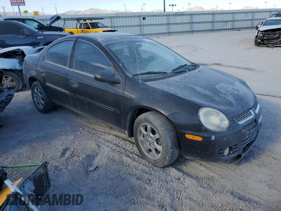 2005 Dodge Neon SXT with VIN 1B3ES56C25D237265, listed as a Copart auction lot 44866665 with 201,991 mi miles and Salvage Title. Bid and sale history available at carsss.com. Image 4.