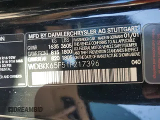 2001 Mercedes-Benz SLK-Class with VIN WDBKK65F51F217396, listed as a Copart auction lot 74339214 with 56,281 mi miles and Salvage Title. Bid and sale history available at carsss.com. Image 13.