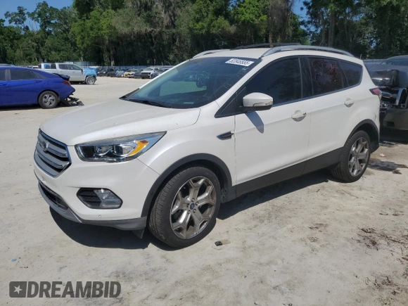 2017 Ford Escape Titanium with VIN 1FMCU0J92HUE86731, listed as a Copart auction lot 52345555 with 81,723 mi miles and Salvage Title. Bid and sale history available at carsss.com. Image 1.