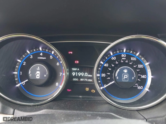 2013 Hyundai Sonata GLS with VIN 5NPEB4AC8DH563659, listed as a IAAI auction lot 42030861 with 80,170 mi miles. Bid and sale history available at carsss.com. Image 7.