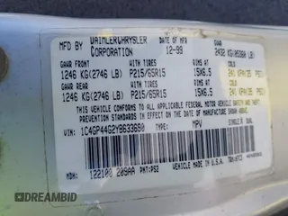 2000 Chrysler Town & Country LX с VIN 1C4GP44G2YB633690, выставлен на аукционе IAAI как лот 42025934 с пробегом Не указан миль и . История ставок и продаж доступна на DreamBid. Изображение 9.