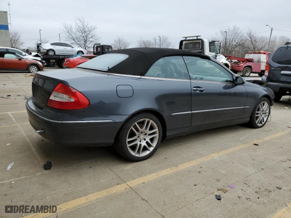 2008 Mercedes-Benz CLK-Class 3.5L with VIN WDBTK56F08F234873, listed as a Copart auction lot 43166075 with 113,841 mi miles and Salvage Title. Bid and sale history available at carsss.com. Image 3.